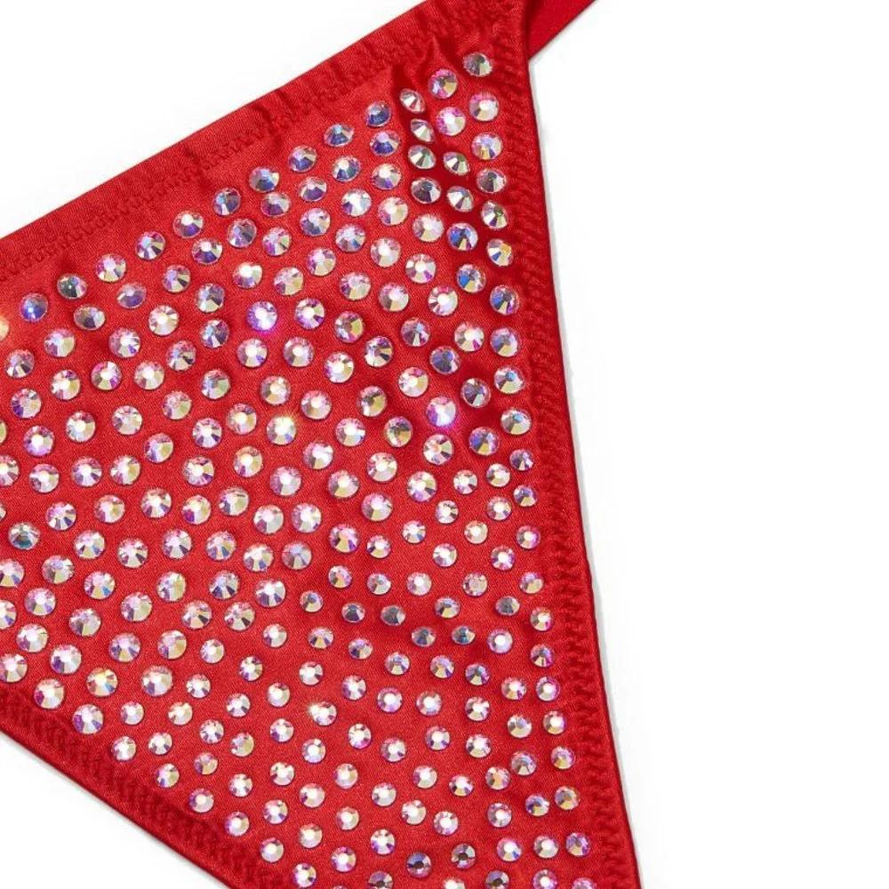 Last Pair in Size Small VS S Subtle Shine V-String Panty Red Embellished NWT - Picture 10 of 13